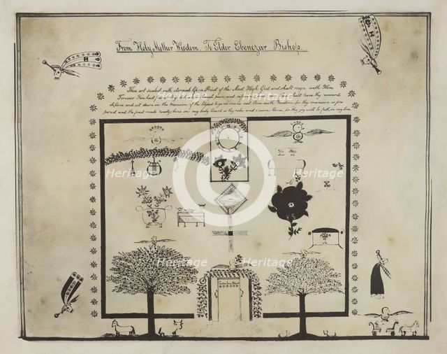 Shaker Visionary Image, 1935/1942. Creator: Unknown.