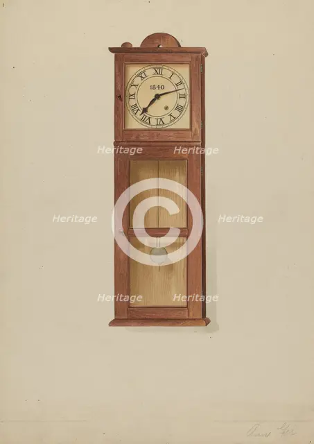 Shaker Wall Clock, 1936. Creator: Anne Ger.