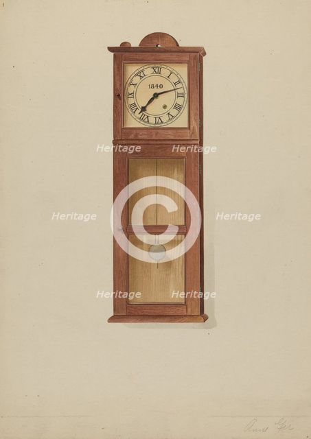 Shaker Wall Clock, 1936. Creator: Anne Ger.