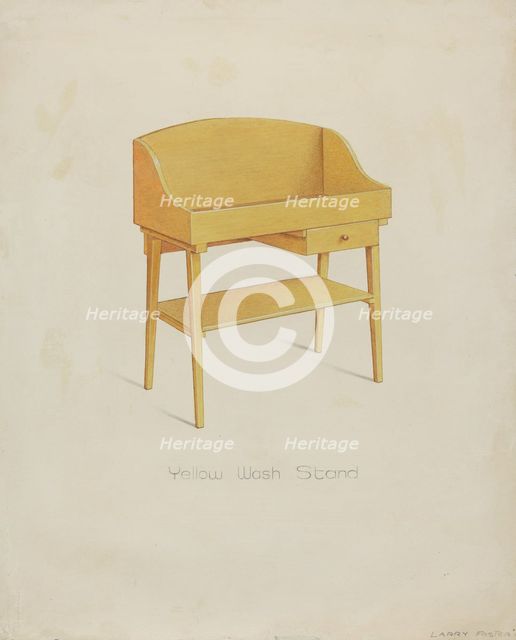 Shaker Wash Stand, 1935/1942. Creator: Lawrence Foster.