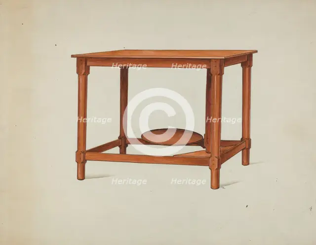 Shaker Wash Stand, c. 1936. Creator: Ray Holden.