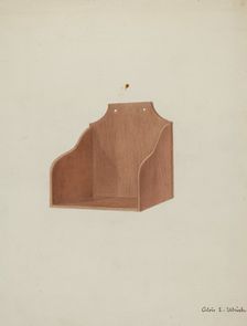 Shaker Wooden Wall Shelf, c. 1937. Creator: Alois E. Ulrich