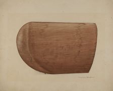 Shaker Wooden Bonnet Mold, 1935/1942. Creator: Charles Goodwin