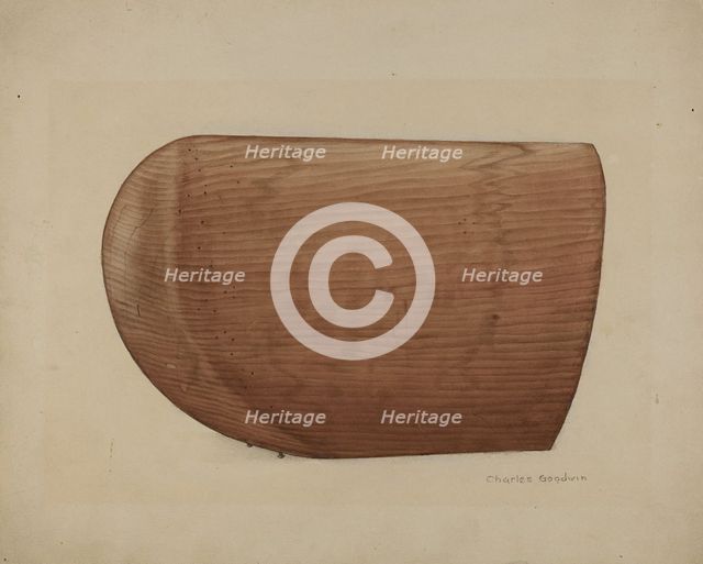 Shaker Wooden Bonnet Mold, 1935/1942. Creator: Charles Goodwin.