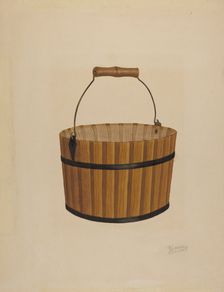 Shaker Wooden Bucket, 1935/1942. Creator: Eugene Barrell