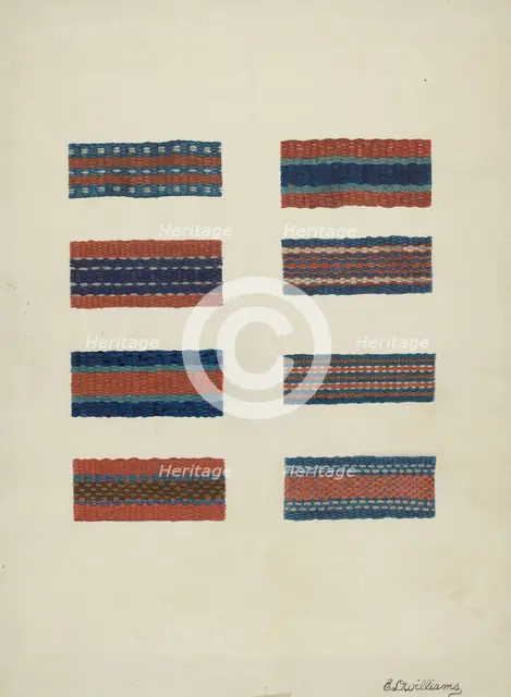 Shaker Wool Braids, c. 1941. Creator: Edward D. Williams.