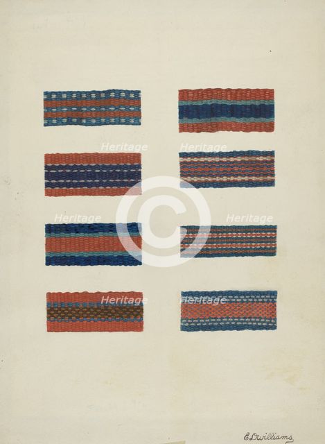 Shaker Wool Braids, c. 1941. Creator: Edward D. Williams.