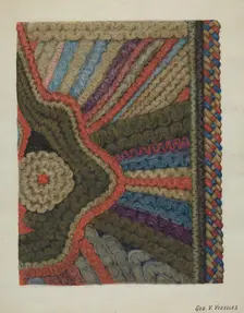 Shaker Woolen Rug, 1935/1942. Creator: George V. Vezolles
