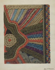 Shaker Woolen Rug, 1935/1942. Creator: George V. Vezolles