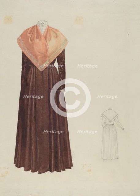 Shaker Woman's Costume, 1935/1942. Creator: Unknown.