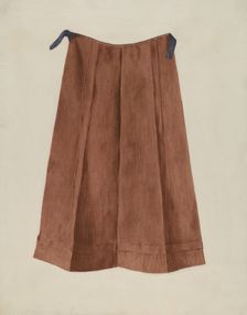 Shaker Woman's Apron, c. 1936. Creator: Betty Fuerst