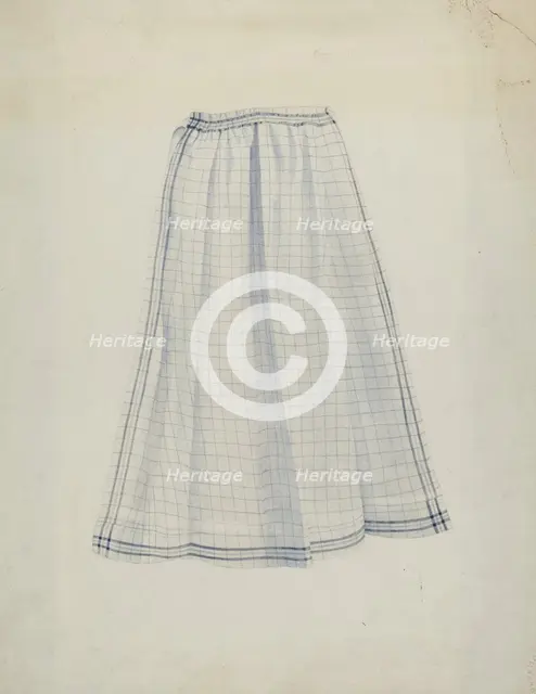 Shaker Work Apron, c. 1936. Creator: Joseph Goldberg.