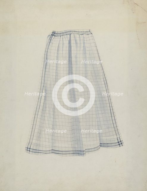 Shaker Work Apron, c. 1936. Creator: Joseph Goldberg.