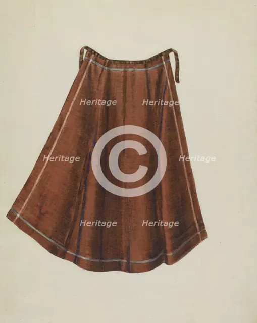 Shaker Work Apron, c. 1936. Creator: Lucille Chabot.