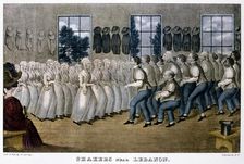 Shakers near Lebanon c1870. Artist: Currier and Ives