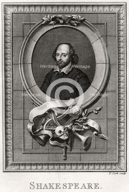 'Shakespeare', 1776. Artist: T Cook
