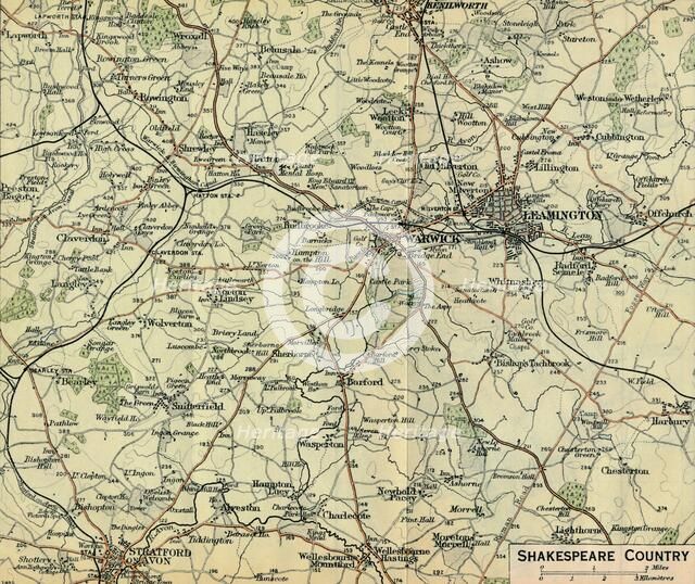 'Shakespeare Country', c20th Century. Artist: John Bartholomew.