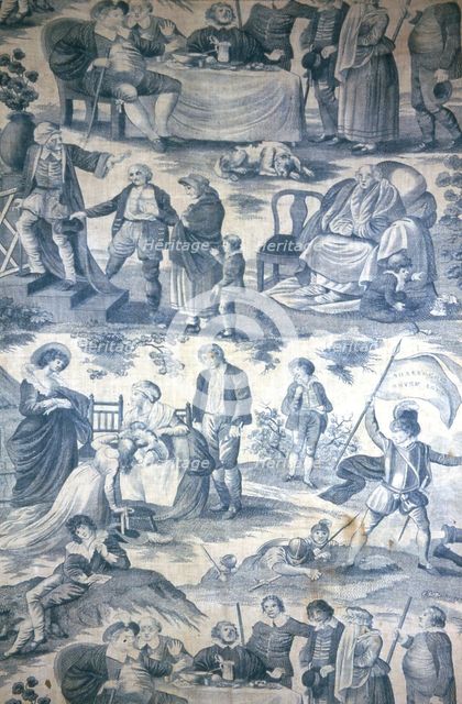 Shakespeare's Seven Ages (of Man) (Furnishing Fabric), England, c. 1805. Creator: Unknown.