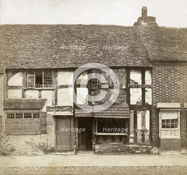 Shakespeare's Birthplace, Henley Street, Stratford-upon-Avon, Warwickshire, c1855. Artist: Hugh Welch Diamond.