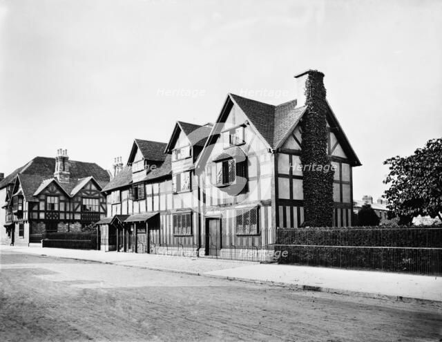 Shakespeare's birthplace, Stratford-upon-Avon, Warwickshire, late 19th Century. Artist: Henry Taunt.