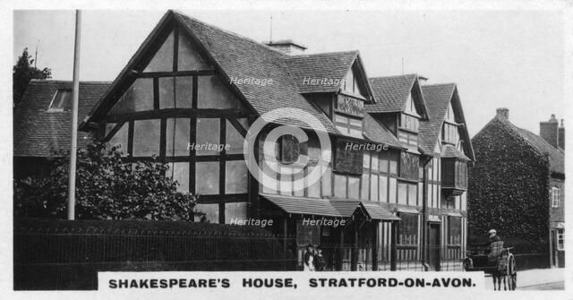 Shakespeare's house, Stratford-on-Avon, Warwickshire, c1920s. Artist: Unknown
