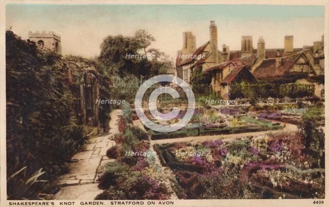 'Shakespeare's Knot Garden, Stratford-Upon-Avon', c1910.  Artist: Unknown.