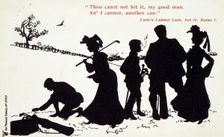 Shakespearian scene on a golf course. Creator: Unknown