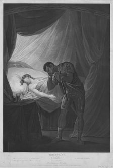 Shakspeare [Shakespeare]; Othello; Act V, Scene II; Desdemona in bed asleep., c1803. Creator: William Satchwell Leney