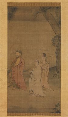 Shakyamuni coming down from the mountains, late 13th-early 14th century. Creator: Unknown