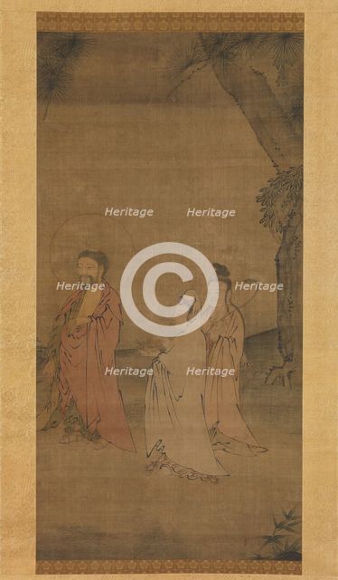 Shakyamuni coming down from the mountains, late 13th-early 14th century. Creator: Unknown.