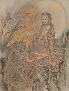 Shakyamuni Conquering the Demons (Shaka Goma-zu), ca. 1888. Creator: Kawanabe Kyosai