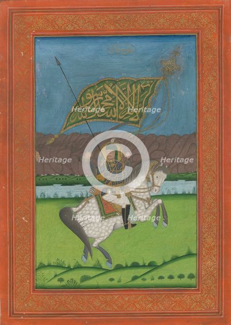 Shah Abbas II of Persia (1633-1668), 1750. Artist: Iranian master  
