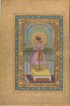 Shah Jahan on a Terrace , 1627. Creator: Anonymous