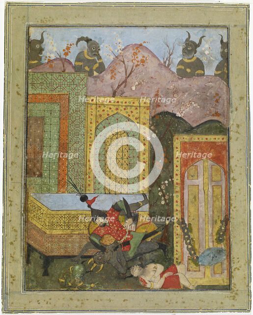 Shahnameh motif, c1400-1599. Creator: Unknown.