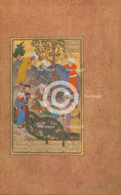 Shaikh San'an and the Christian Maiden, Folio 22v from a Mantiq al-Tair (Language of the Birds),c160 Creator: Unknown.