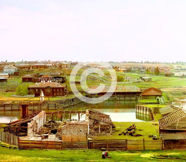Shaitanskii factory, ceasing operations in 1905, Shaitanski Zavod, 1912. Creator: Sergey Mikhaylovich Prokudin-Gorsky.