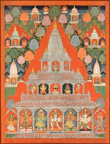 Shaiva Shrines in a Landscape (image 1 of 3), between 1700 and 1725. Creator: Anon