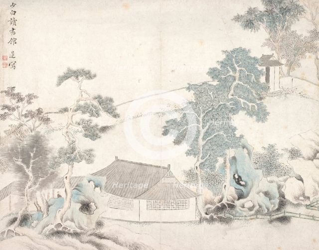 Shaobai's Reading Room, unknown date, c1810-1851. Creator: Zhou Lian.