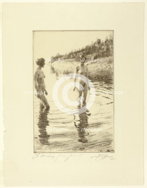Shallow, 1913. Creator: Anders Leonard Zorn.