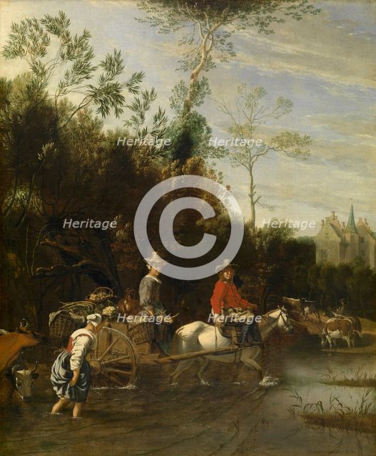 Shallow Water near a Castle, 1661. Creator: Jan Siberechts.