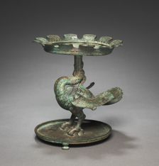 Shallow Basin Supported by a Bird (Bian), early 400s BC. Creator: Unknown