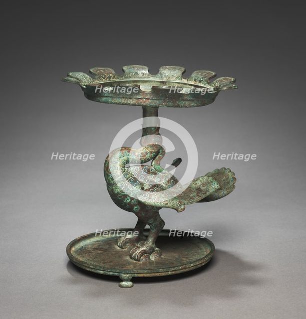 Shallow Basin Supported by a Bird (Bian), early 400s BC. Creator: Unknown.