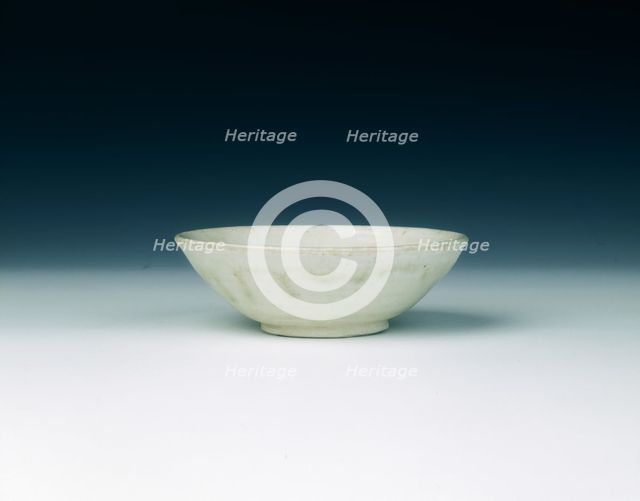 Shallow Ding saucer, Five Dynasties, China, 10th century. Creator: Unknown.
