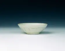 Shallow Ding saucer, Five Dynasties, China, 10th century. Creator: Unknown