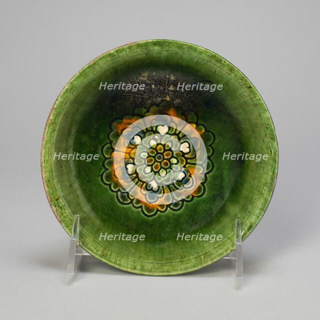 Shallow Dish with Rosette Design, Tang dynasty (618-907), first half of 8th century. Creator: Unknown.