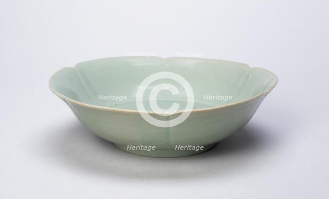 Shallow Foliate Bowl, Korea, Goryeo dynasty (918-1392), 12th century. Creator: Unknown.