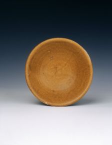 Shallow lead glazed dish, Late Tang dynasty, China, 9th century. Creator: Unknown