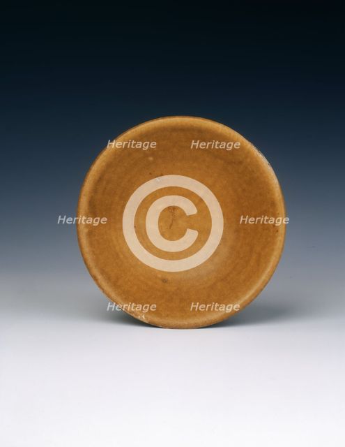 Shallow lead glazed dish, Late Tang dynasty, China, 9th century. Creator: Unknown.