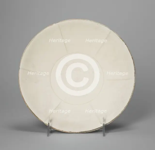 Shallow Lobed Bowl with Peony Scroll, Northern Song dynasty (960-1127), 11th century. Creator: Unknown.