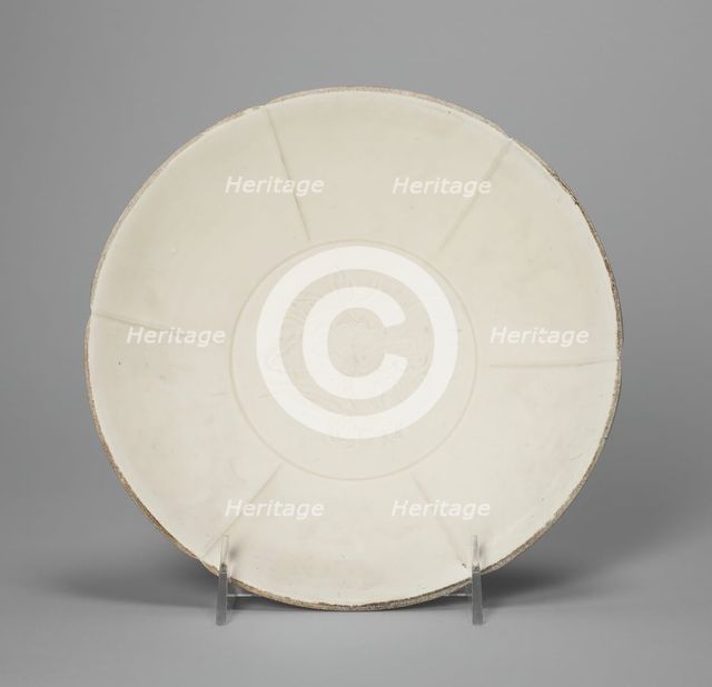 Shallow Lobed Bowl with Peony Scroll, Northern Song dynasty (960-1127), 11th century. Creator: Unknown.